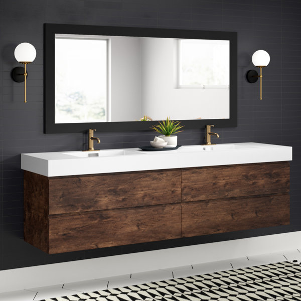 Isabela 79" WallMounted Double Bathroom Vanity Set & Reviews AllModern